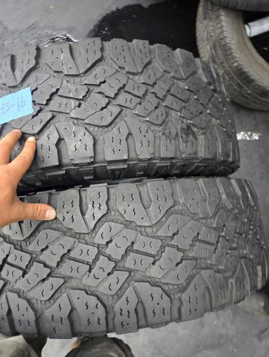 research strategy LT 265 75 16 PAIR OF 2 GOODYEAR DURATARC TIRES