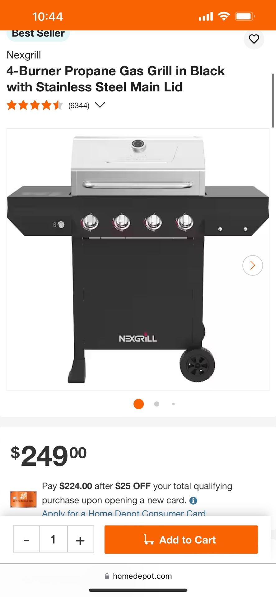 4-Burner Nexgrill Propane Grill