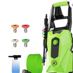 Electric Pressure Washer 4800 PSI 4.0 GPM Power Washers Electric Powered with with 33ft Pressure Hose, 4 Nozzle and Foam Cannon, Powerwashers for Home