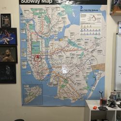 Original New York Subway Map from Bryant Park Station