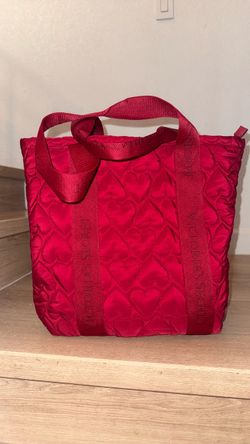 Victoria's Secret Quilted Heart Tote Bag