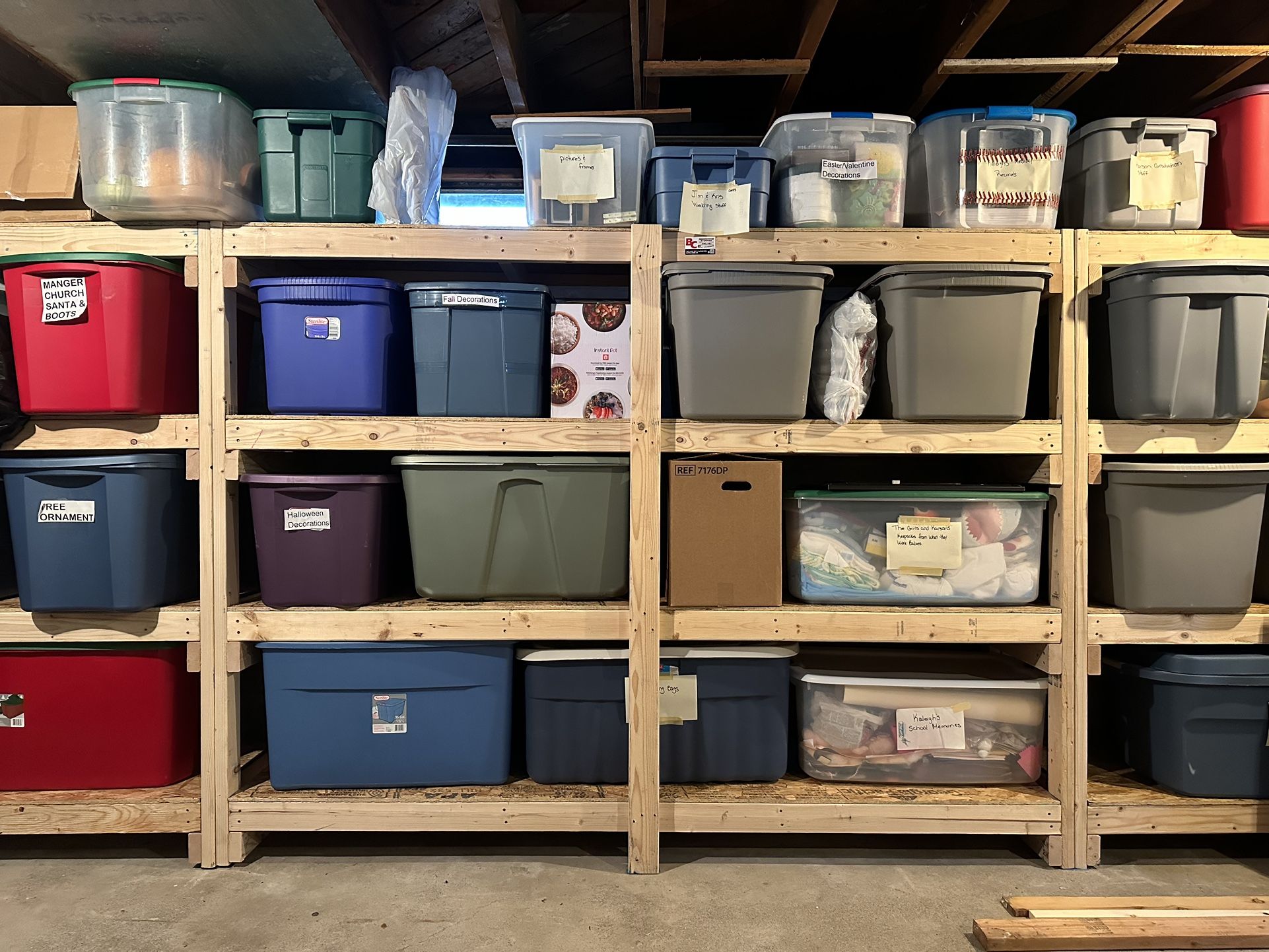 ALWAYS AVAILABLE. WE DELIVER and set up our hand-built SHELVING (storage racks/shelves) in homes, schools, churches, rental units, shipping container