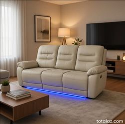 Genuine Leather Power Reclining Sofa