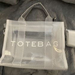 Clear Tote for Women, The tote Mini Clear Crossbody Bag Purse PVC Transparent Handbag for Travel Beach