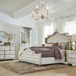 Bed, Nightstand, Dresser, Mirror, Bedroom Furniture, Contemporary Furniture, Home Furniture, Home Furnishings. 