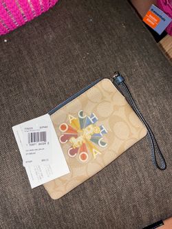 Coach corner zip wristlet