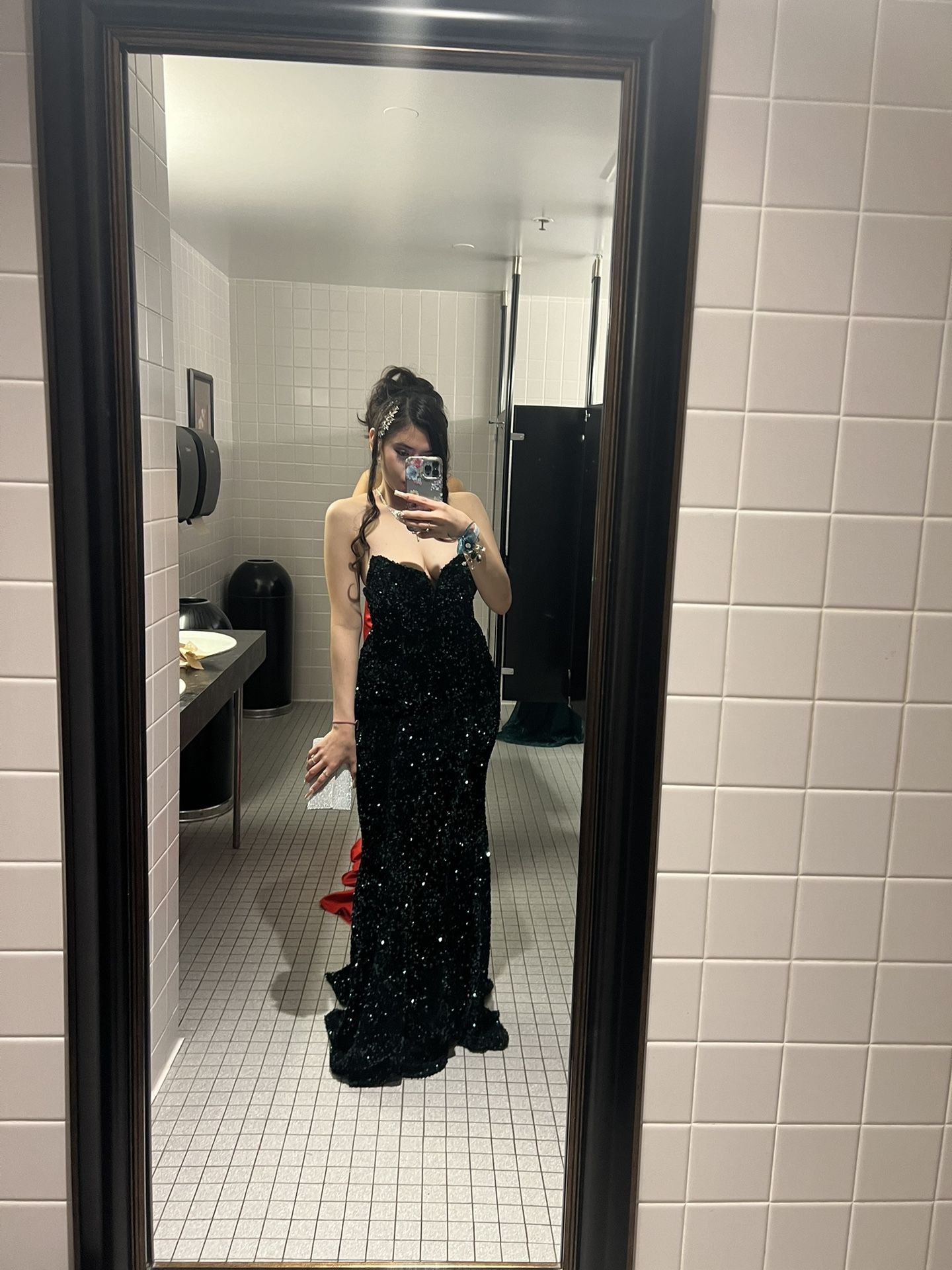 Emerald Green Sequin Prom Dress