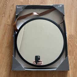 Round Mirror With Strap ,diameter 18 Inches 