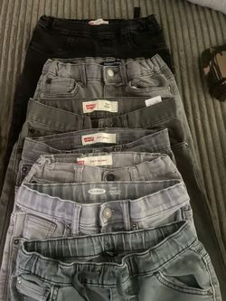 Boys black grey jeans lot size 12