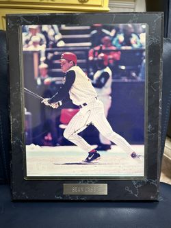 Sean Casey Signed 8x10.   Plaque 12x15