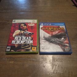 XBOX360 & PS4 Games - Red Dead Redemption & God of War 3
