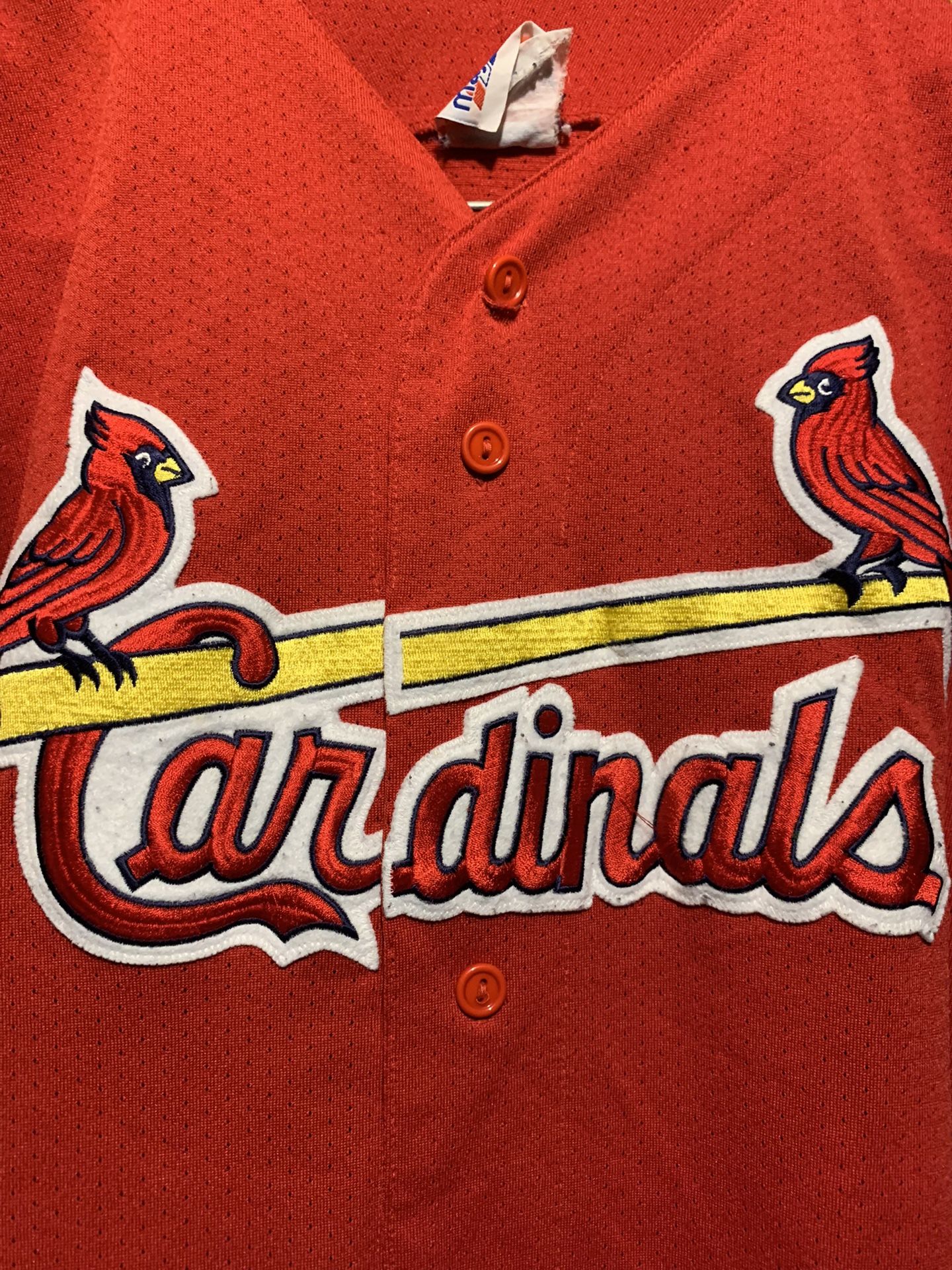 Vintage Louis Cardinals Mark McGwire 25 Red Authentic Majestic