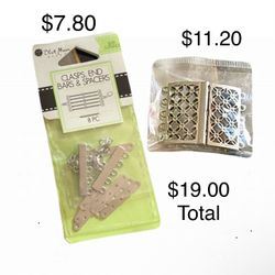 Large Openwork Floral Box Clasp & Findings For TWO 5-Strand Necklace/Bracelets!
