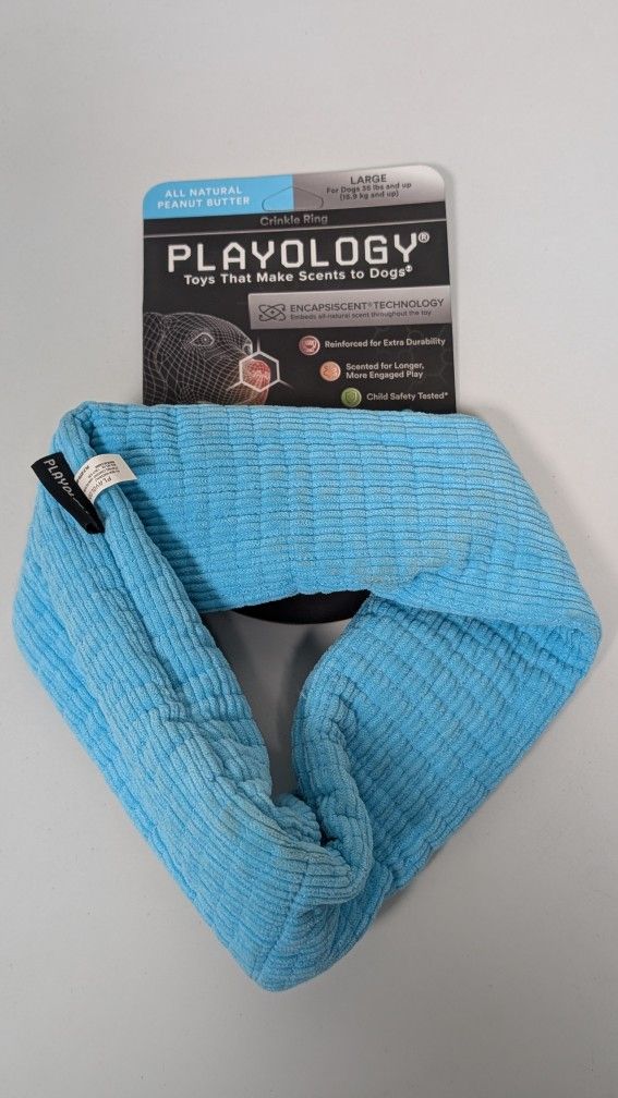 Playology Plush Crinkle Ring for Large Dogs