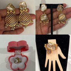 New | Bundle of Indian Mother of Pearl Jewelry 