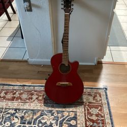 Oscar Schmidt Acoustic, And Electric Guitar Very Good Condition 