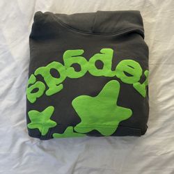 Sp5der Beluga Hoodie Slate Grey/Green