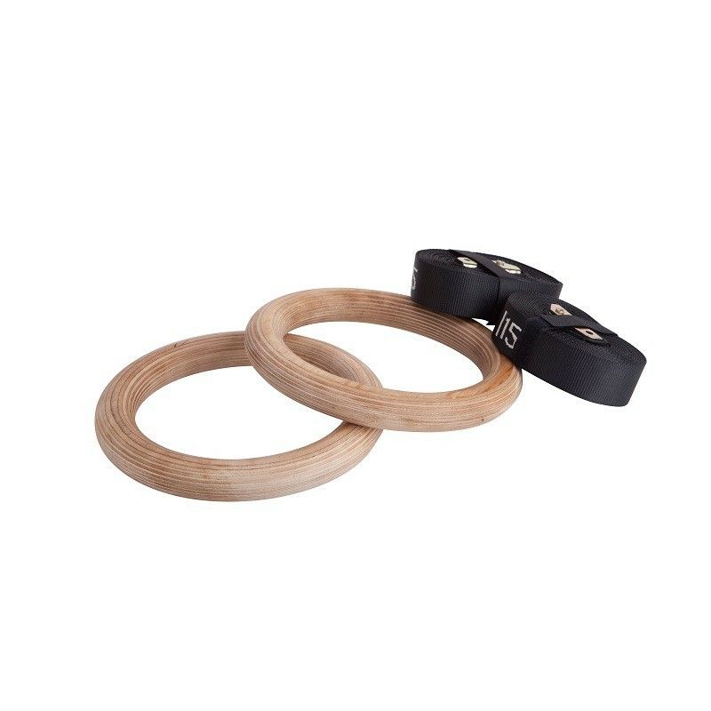 Gymnastic Rings / Wooden Suspension Trainer Wooden Rings