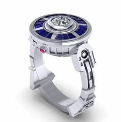 New! 925 Sterling Silver Robot Droid Ring w Box Sizes 7, 8, 9 & 10