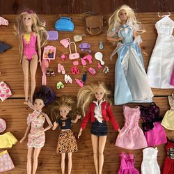 Barbie Dolls And Clothing Bundle