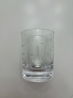 Pottery Barn 7 Piece Glassware Bar Set Cocktail Glasses Set • Etched Fish Heavy Bottom Quality