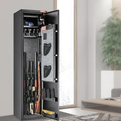 7-8 Rifles Gun Safe, Rifle Safe with Digital Keypad & Lock, Gun Storage Cabinet