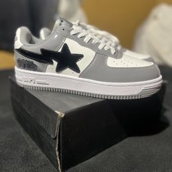 Grey and White Bape x Doomstas af1