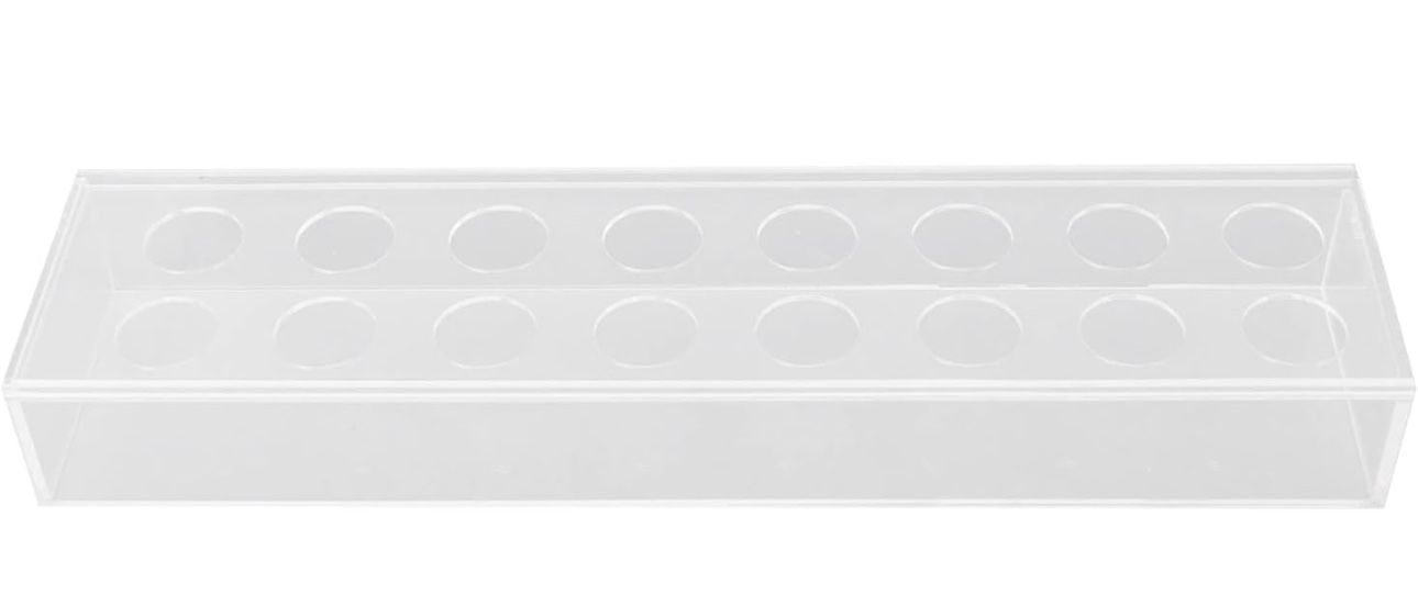 Clear Acrylic Flower Vase, Rectangular Floral Centerpiece for Dining Table Long Rectangular Vase for Home Decor or Weddings (40 * 10 * 5cm)