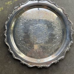 Vintage Wilcox International Silver Plate American Rose 7372 Platter 