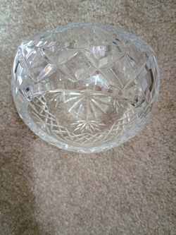 Vintage Lead Crystal Basket/Bowl With Handle Collector's NICE!