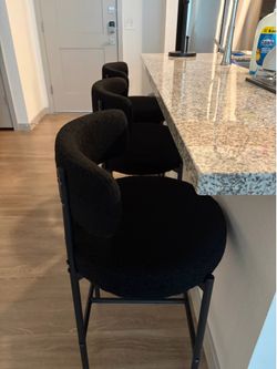 Beautiful black barstool chairs