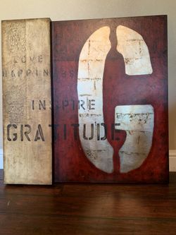 Wall decor, love, happiness, inspire, gratitude, 36”x36”