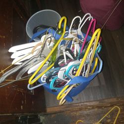 A Bag Full Of Coat Hangers. Lots Of Different Styles.