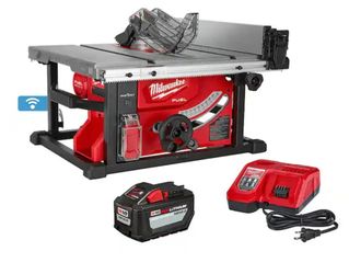 Milwaukee
M18 FUEL ONE-KEY 18- volt Lithium-Ion Brushless Cordless 8-1/4 in. Table Saw Kit W/(1) 12.0Ah Battery & Rapid Charger
