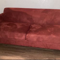 red love seat