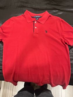 dark reddish polo