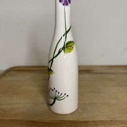 Vintage Ceramic Bud Vase, Exquisite Floral Design