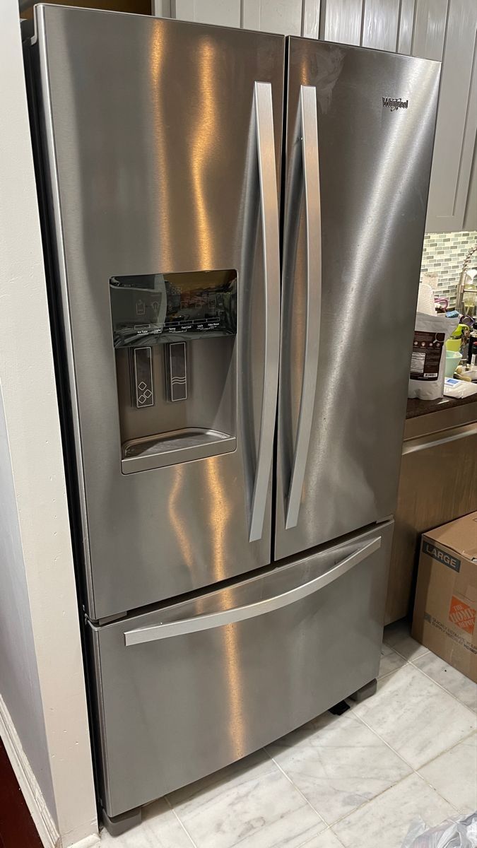Whirlpool Stainless Steel Fridge – $290
