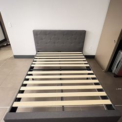 Queen Bed Frame  And Mattress 