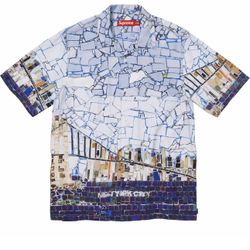 Supreme Mosaic Button Up Collared Shirt