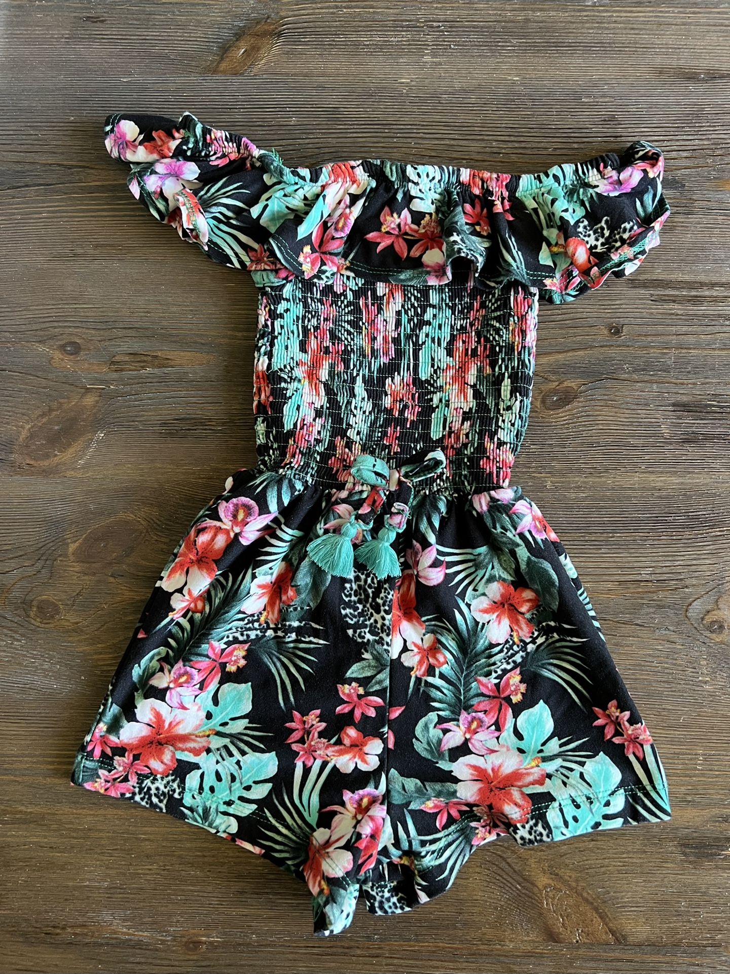 Girls Sz 6 Romper Floral Print Kids Clothes