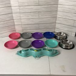 Pet Dish Lot & Toy 