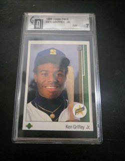Ken Griffey Jr Upper Deck Rookie Card Nm Graded GA 7