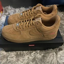 Size 11.5 - Nike Air Force 1 Low SP x Supreme Wheat 2021  
