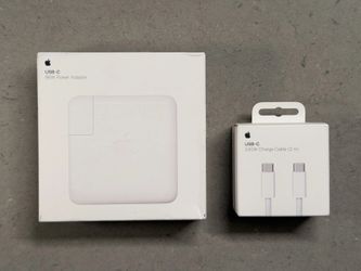Genuine OEM Apple 96W USB-C Power Adapter A2166 + 240W Charge Cable 2m SEALED