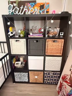 Shelf unit, black-brown