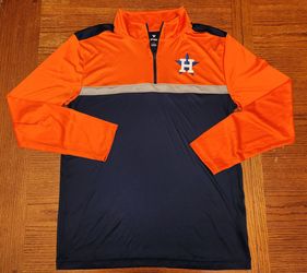 Fanatics Houston Astros Quarter Zip Up Warmup Shirt, Size L