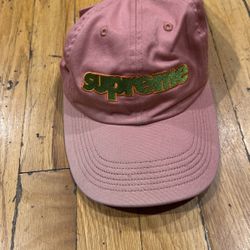 Supreme Hat 6 Panel PINK/GREEN
