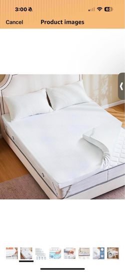 New in box 3 Inch Memory Foam Mattress Topper, Gel Foam Bed Topper with Adjustable Straps, Breathable Washable Cover, Non Slip Bottom, Soft Supportive