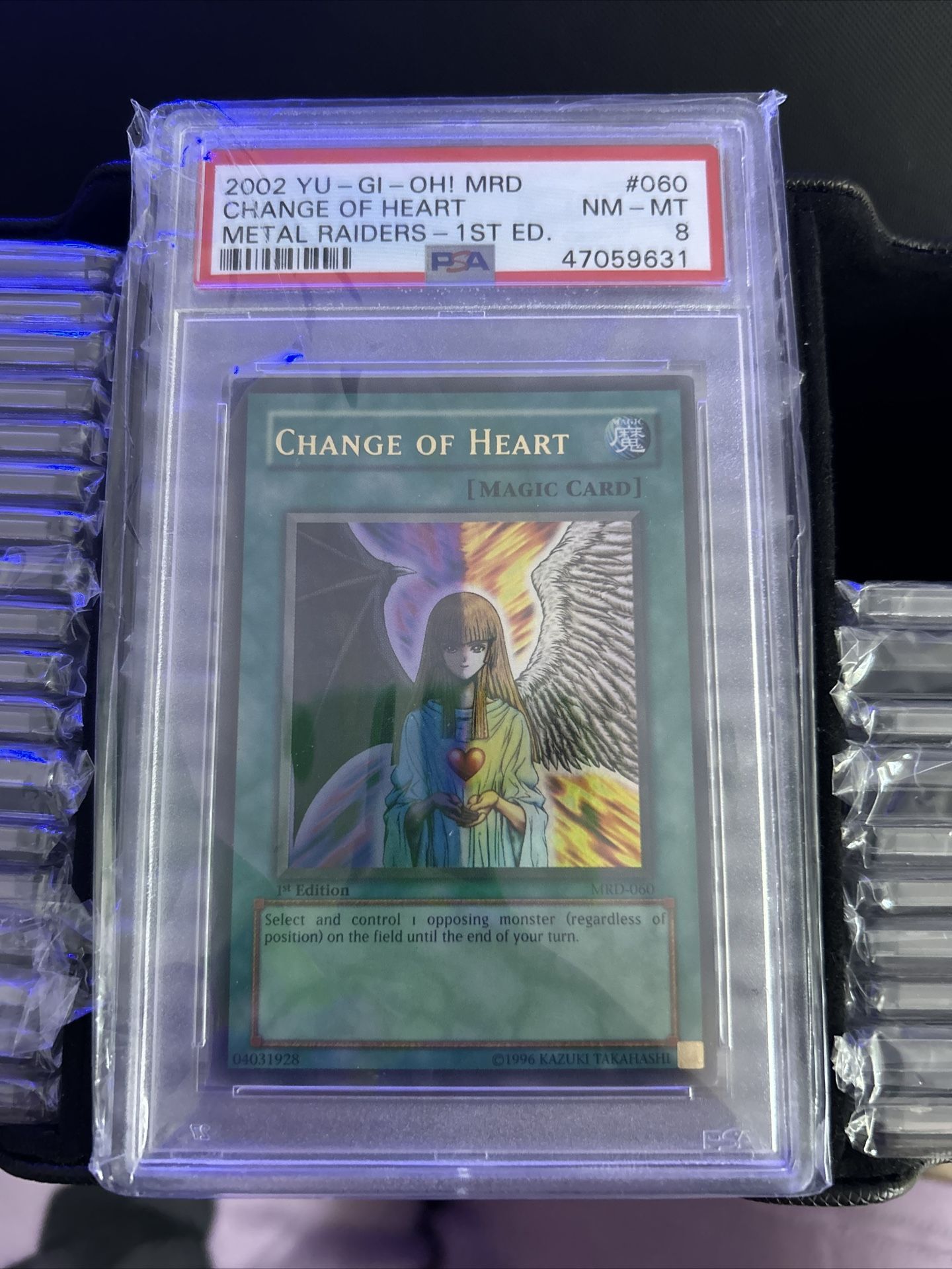 2002 MRD 060 Change of Heart 1st Edition Ultra Rare Yu-Gi-Oh! Card PSA 8